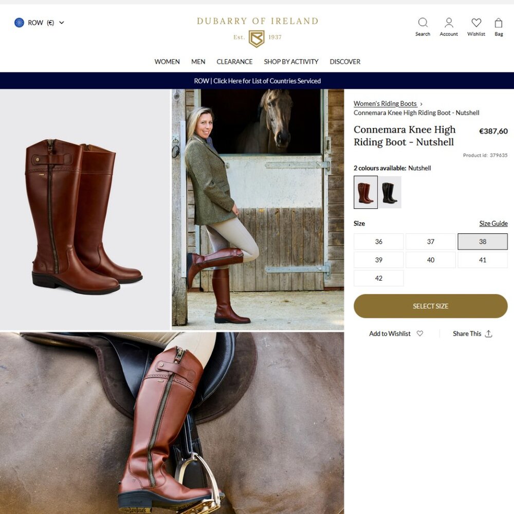 Dubarry Connemara Knee High Riding Boots - Brand New in Box- EU 38